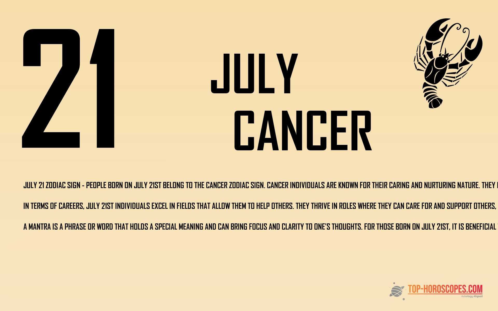 July 21 Zodiac Sign Cancer - Artistic