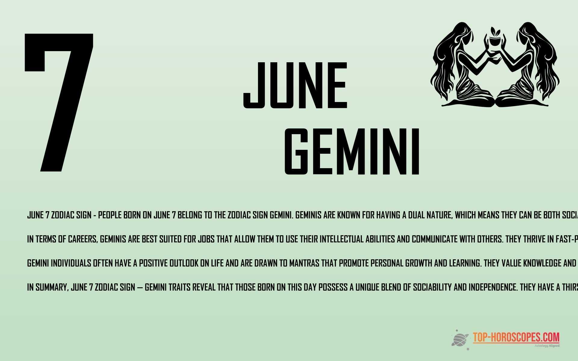 June 7 Zodiac Sign Gemini - Resolute