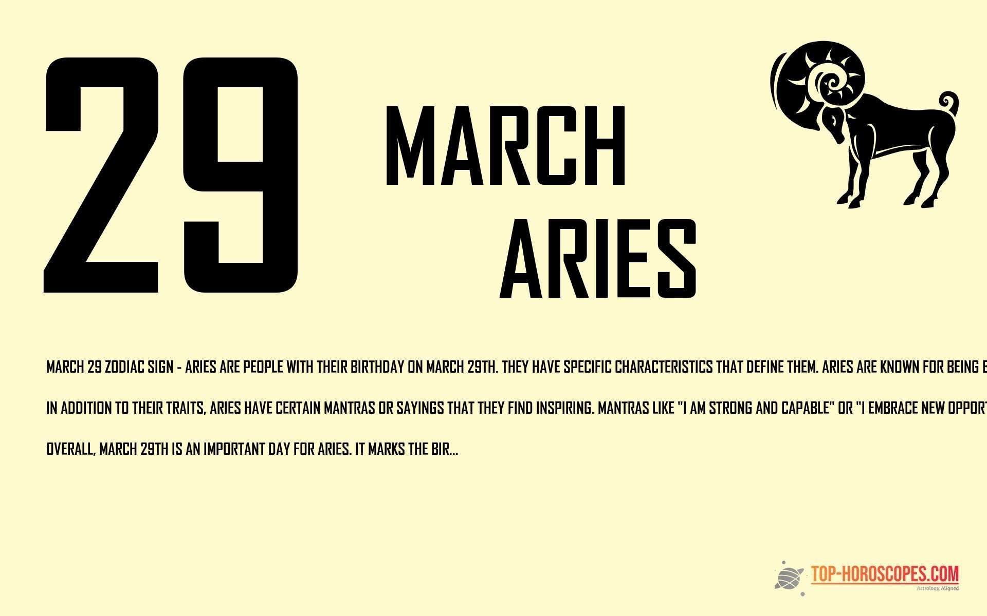 March 29 Zodiac Sign Aries - Zestful
