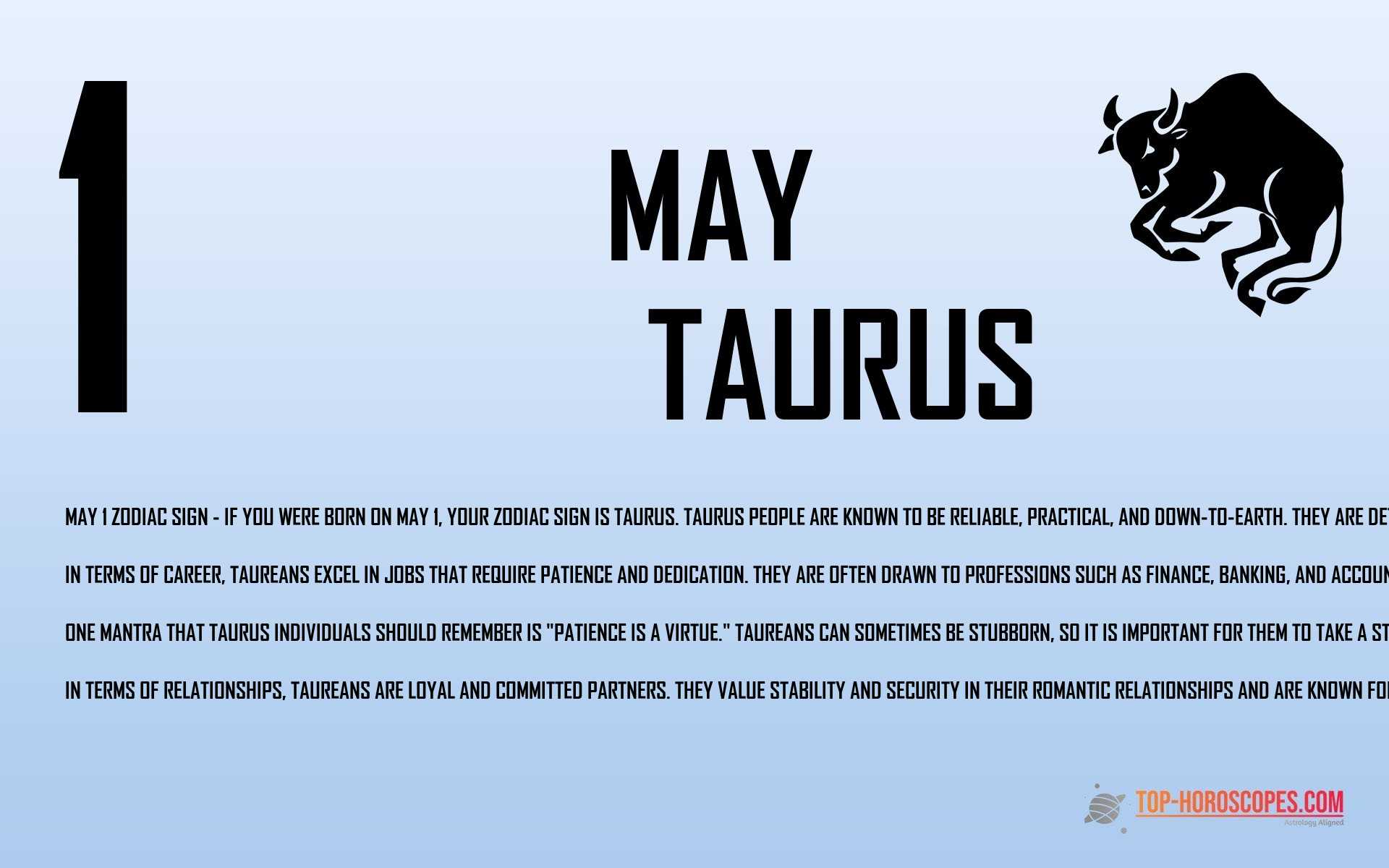 May 1 Zodiac Sign Taurus - Confident