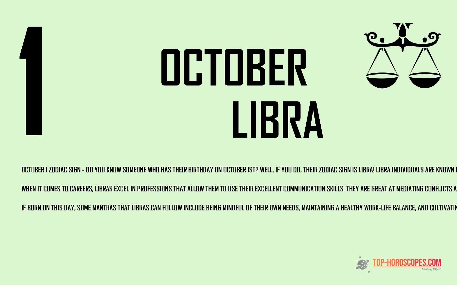 October 1 Zodiac Sign Libra - Leader