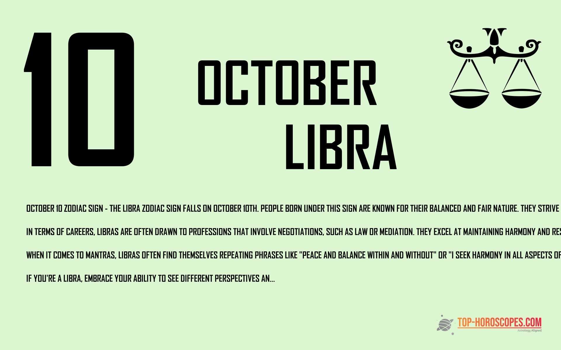 October 10 Zodiac Sign Libra - Smart
