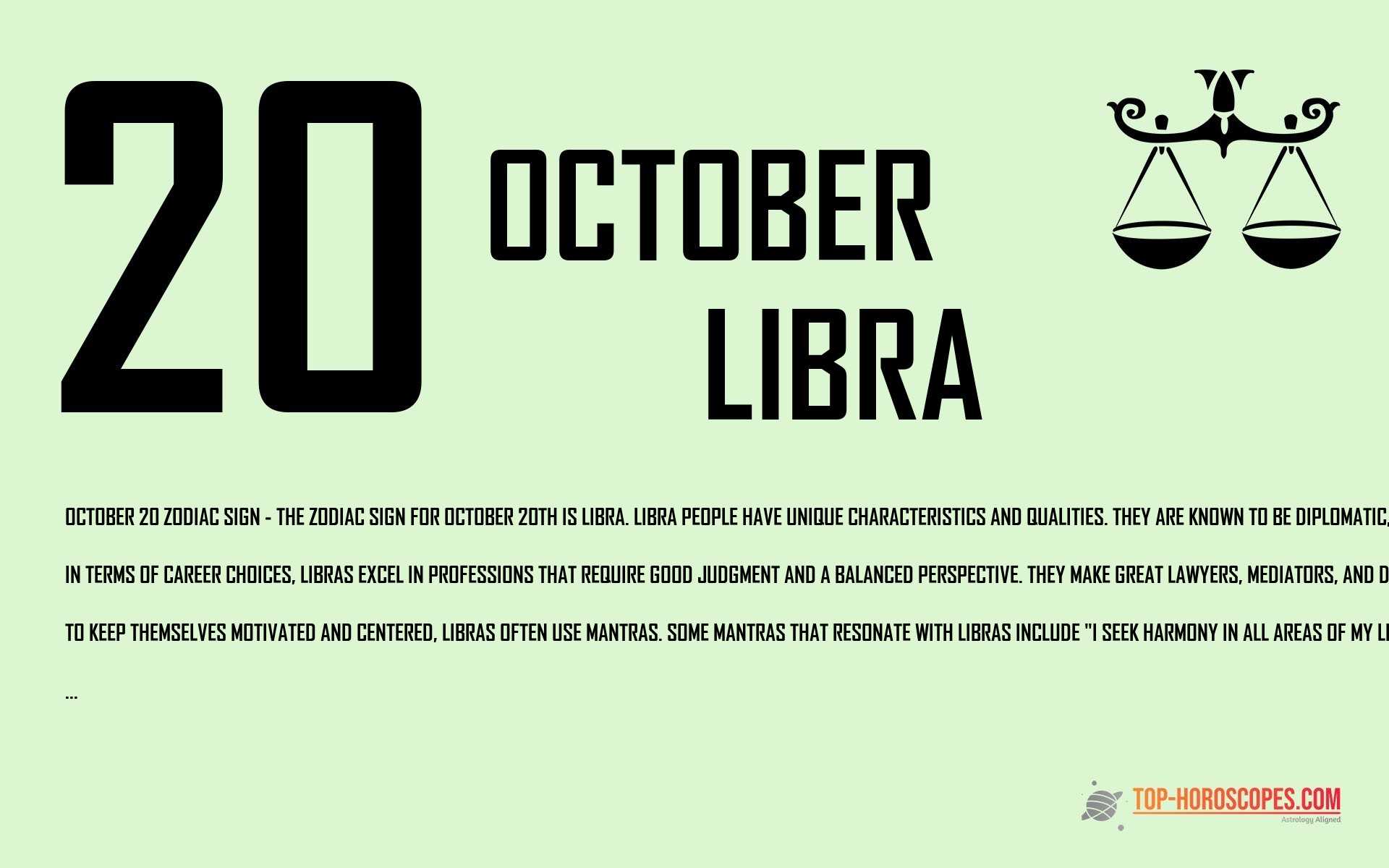 October 20 Zodiac Sign Libra - Attractive