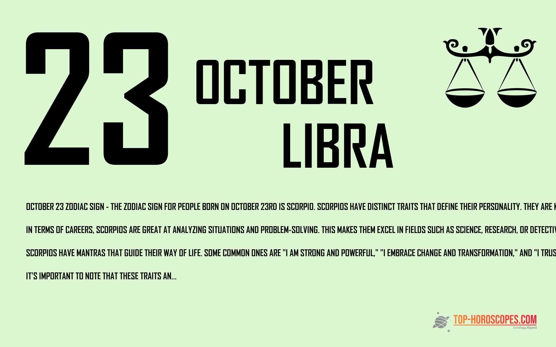 October 23 Zodiac Sign Libra - Daring