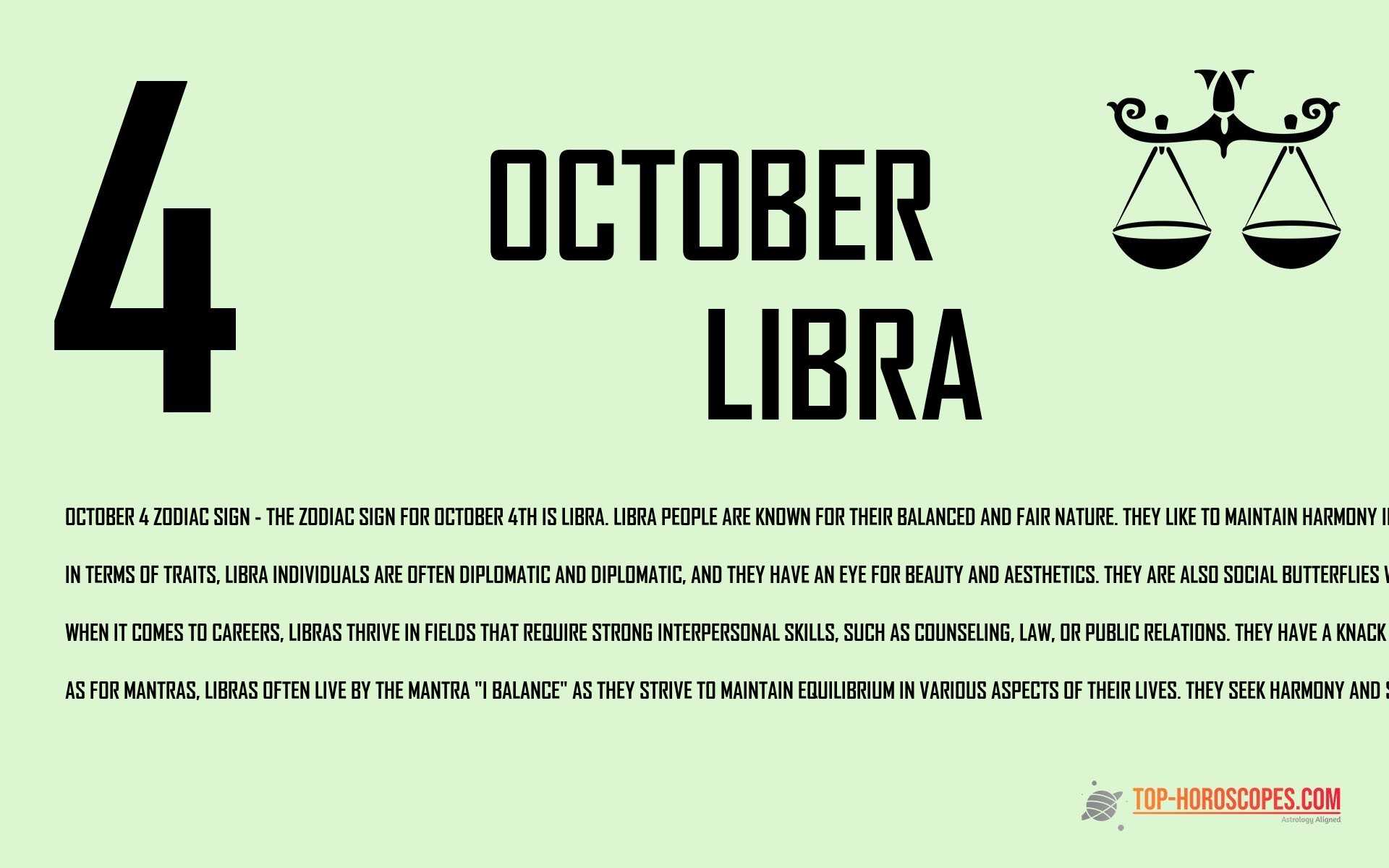 October 4 Zodiac Sign Libra - Likeable