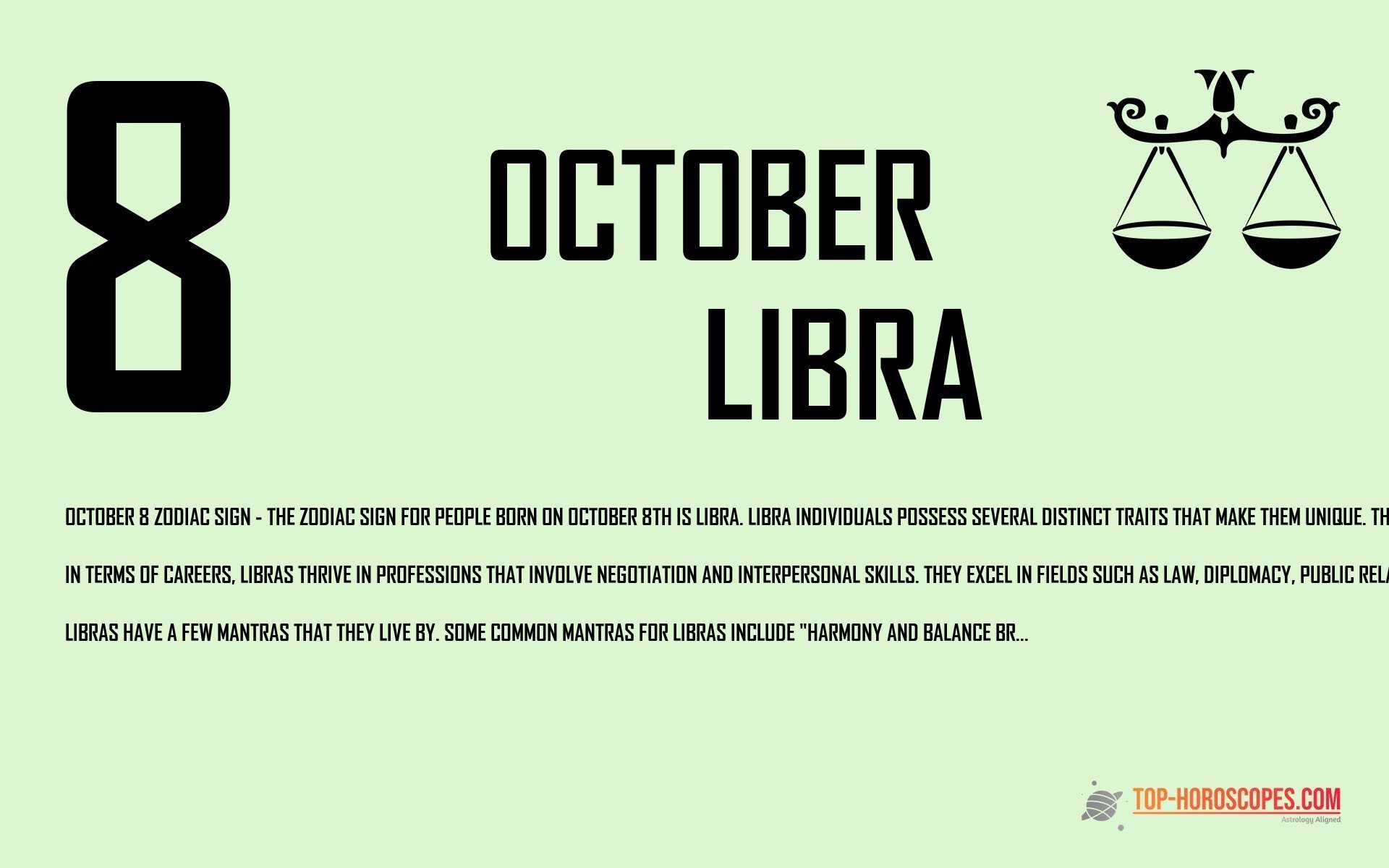 October 8 Zodiac Sign Libra - Enterprising