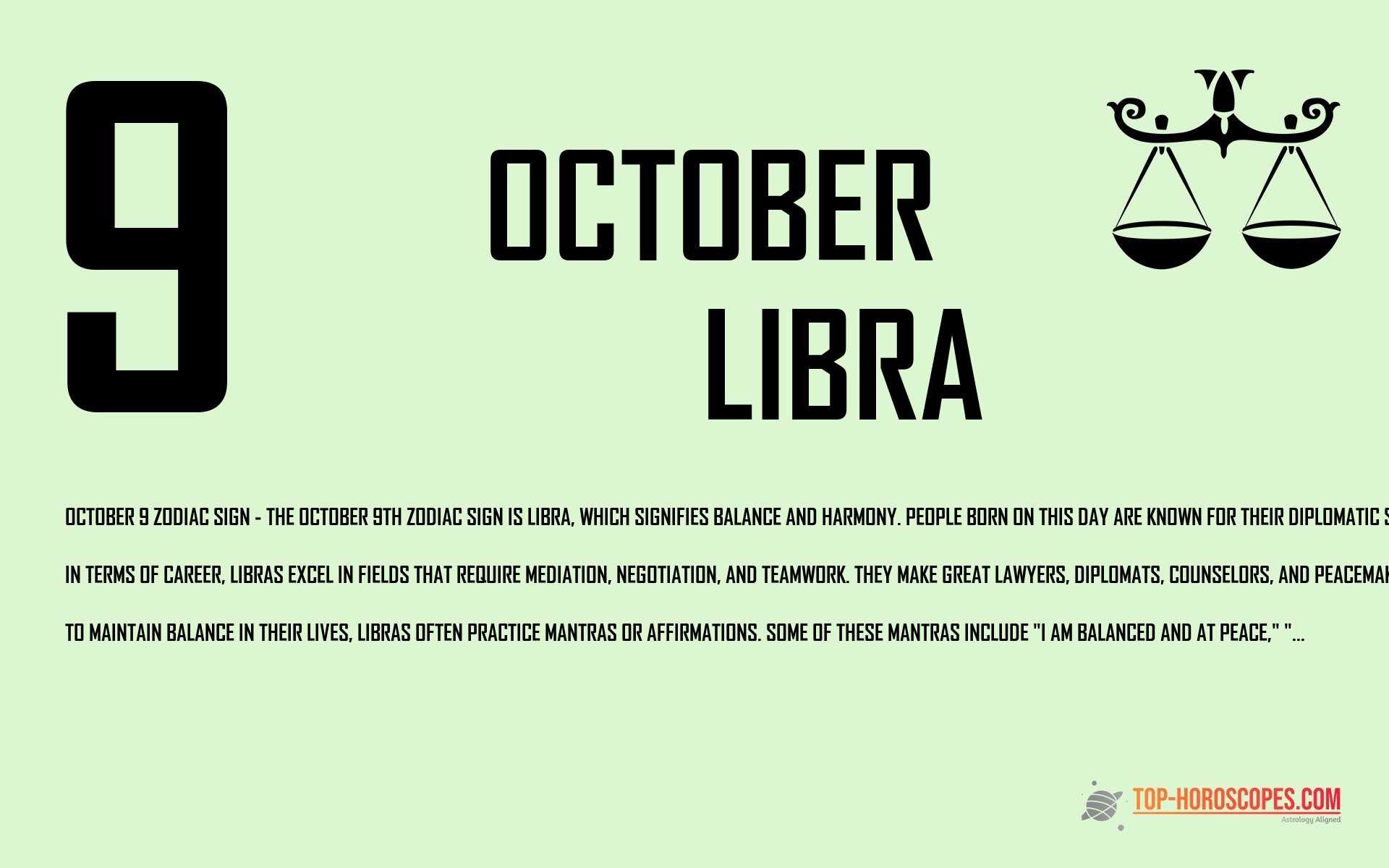 October 9 Zodiac Sign Libra - Creative
