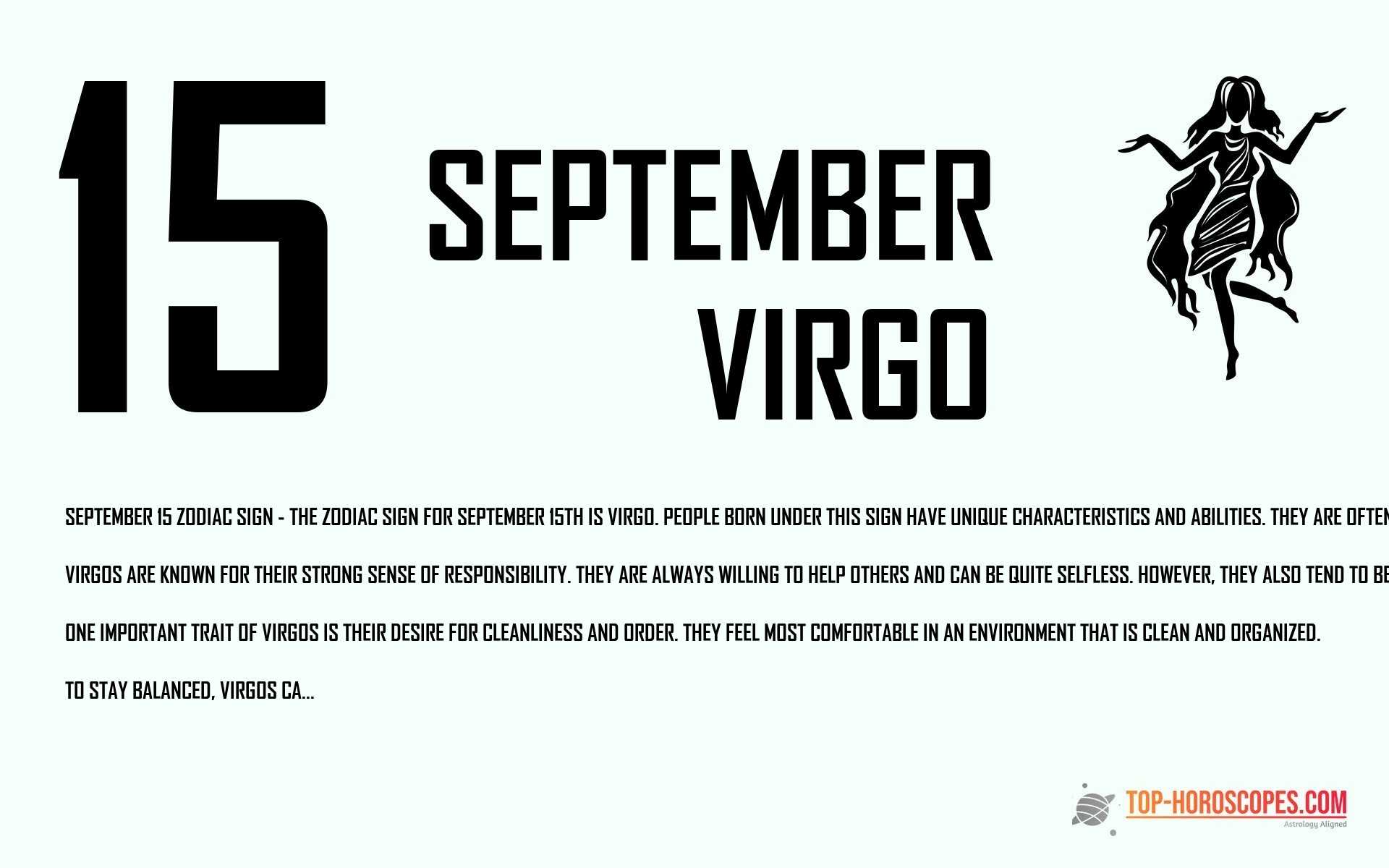 September 15 Zodiac Sign Virgo - 